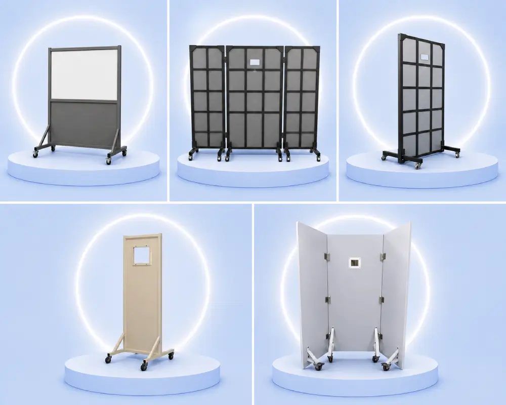 Mobile Protective Barrier (Lead Barrier/Lead Free Barrier) (1mm, 1.5mm, 2mm Lead Equivalence)